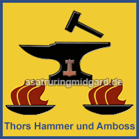 Thors Hammer und Amboss - Asatru Ring